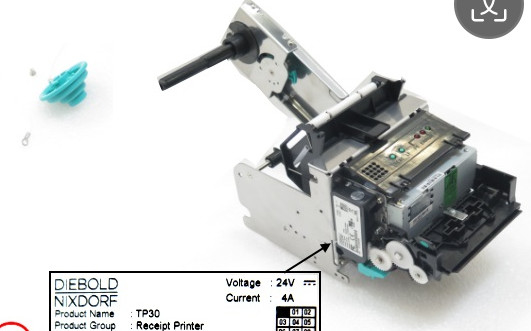 01750302835 1750302835 Diebold Nixdorf DN200 TP30 pokwitowanie Drukarka, bankomat Diebold Nixdorf DN Części